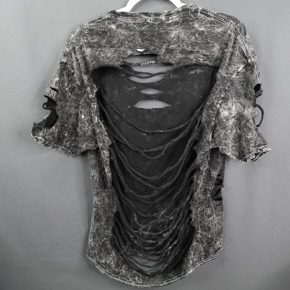 Motorhead Mens Destroyed T Shirt Large Edgy Indie Rock Grunge Ace of Spades - Picture 4 of 11